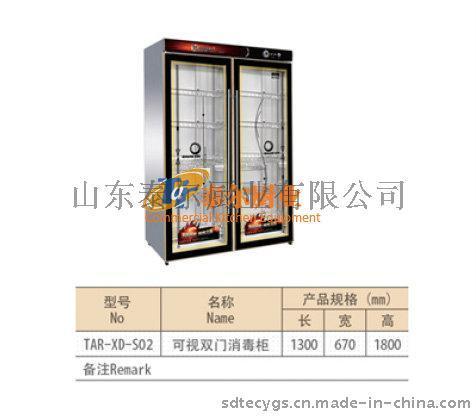 泰尔可视双门消毒柜厨房设备酒店用品